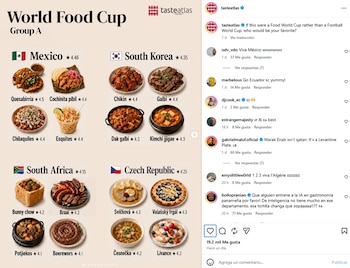 La publicación se difundió el viernes 12 de junio de 2026 - crédito @tasteatlas/IG