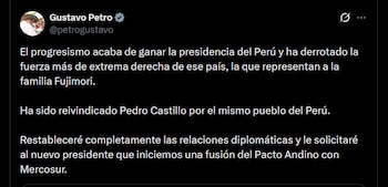 Gustavo Petro - crédito @petrogustavo/X