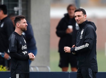 Lionel Messi y Lionel Scaloni