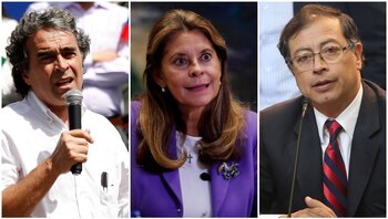 Sergio Fajardo (izq.), Marta Lucía