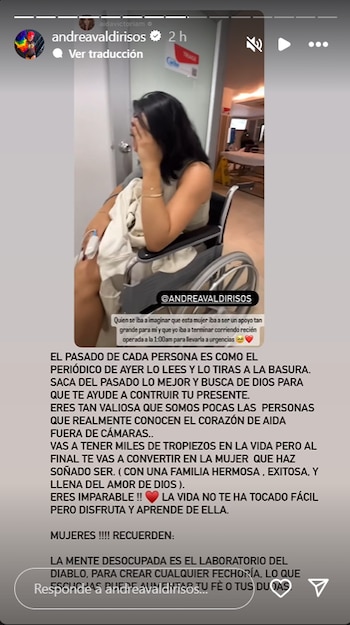 Andrea Valdiri agradece a Aida