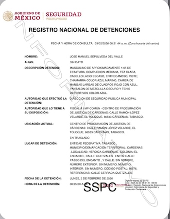 Detención de José Manuel Sepúlveda