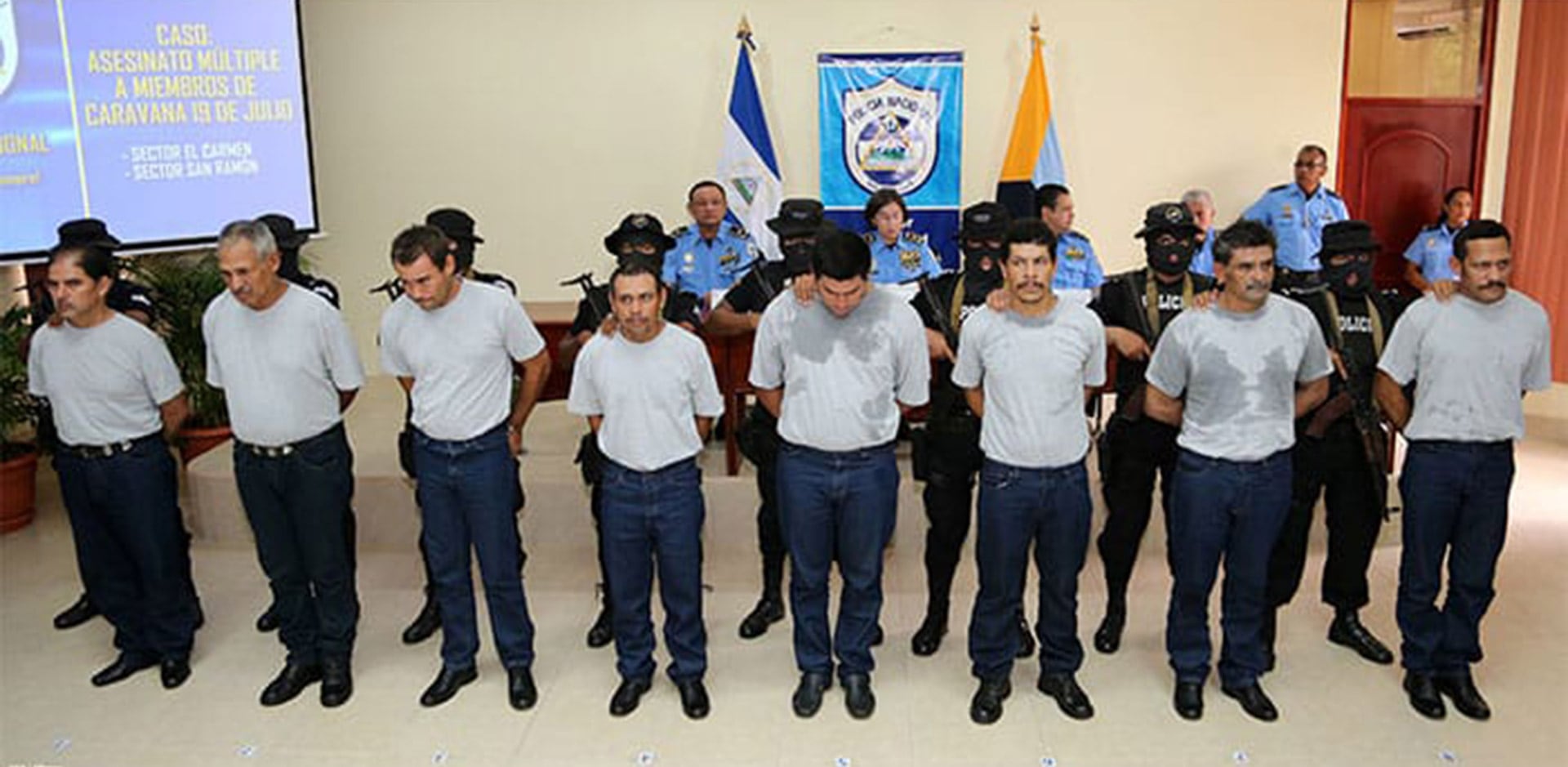 Tras un ataque armado a una caravana de simpatizantes sandinistas, el régimen capturó a nueve opositores de la zona, a quienes responsabilizó por la masacre. (Foto 19 Digital)