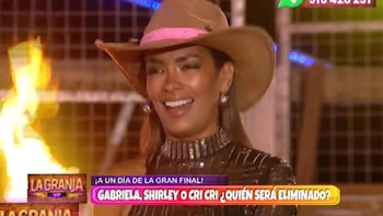 Shirley Arica fue la primera salvada de ‘La Granja VIP’. YouTube.