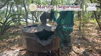 Restan poder al narco en Sinaloa: autoridades desmantelan un narcolaboratorio en Culiacán. Marina