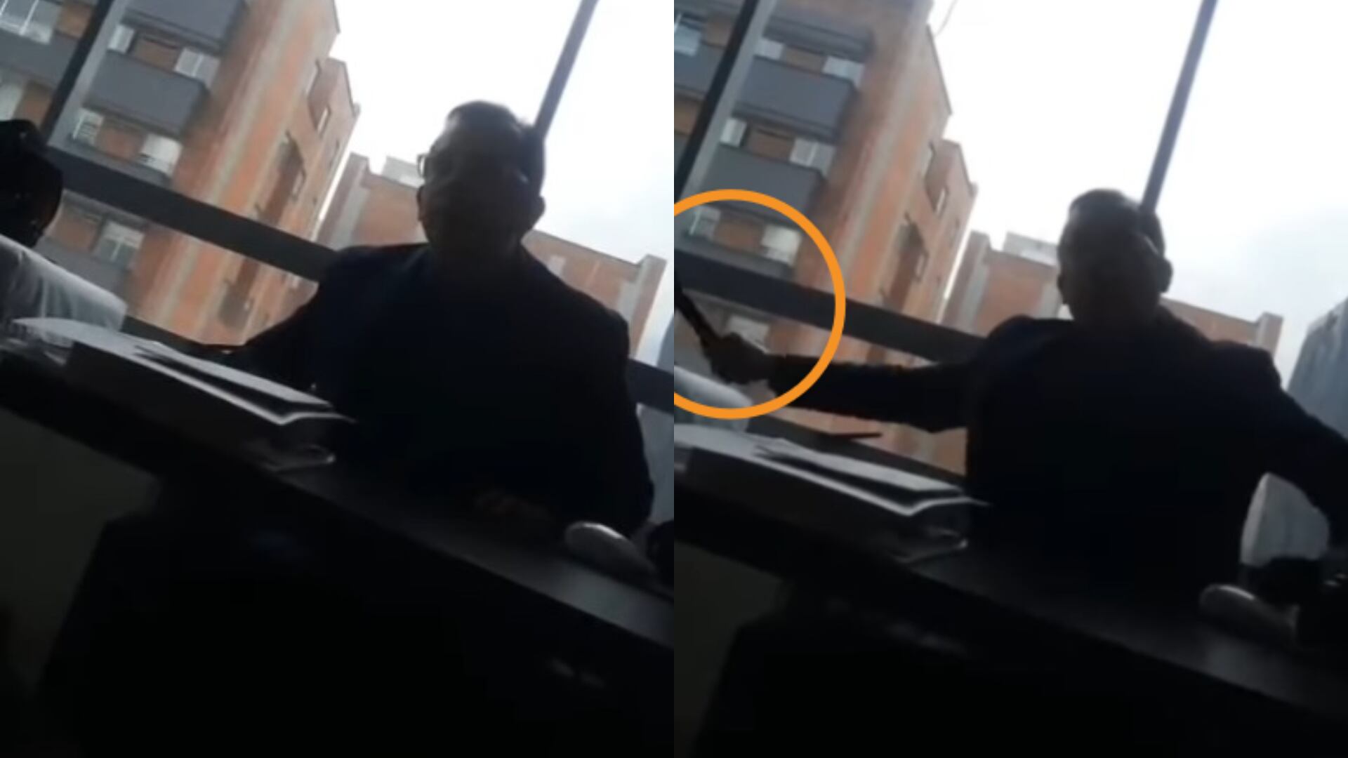 El cirujano Carlos Valdivieso es captado amenazando a una pareja con un cuchillo en Medellín - crédito colombiaoscura_ / Instagram