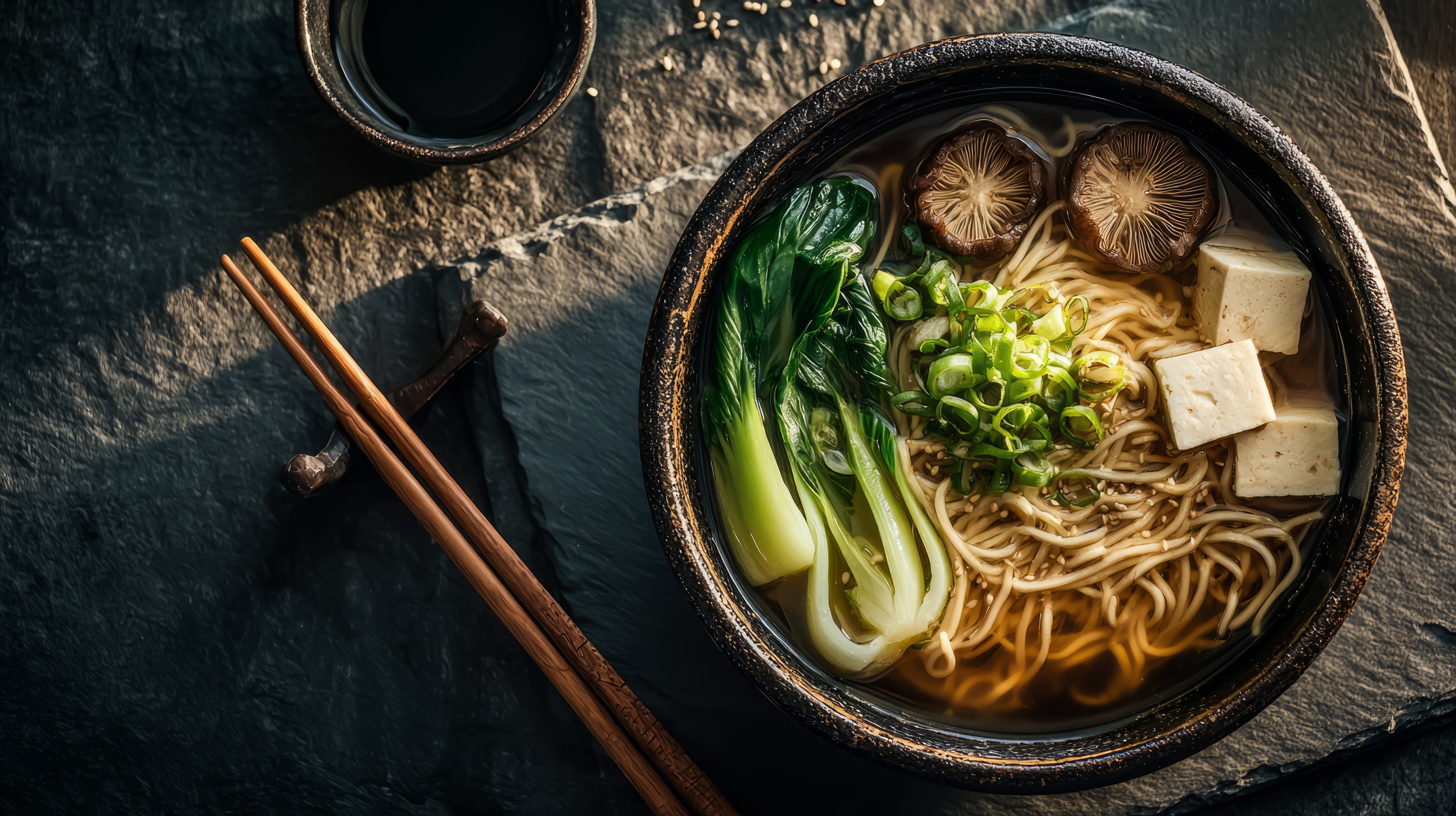 Ramen con setas shiitake. (Adobe Stock)