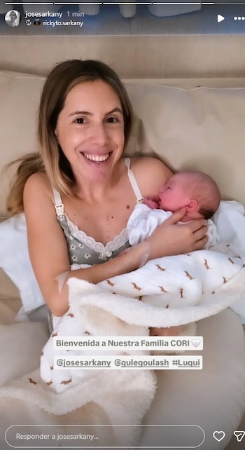 Ricky Sarkany celebró el nacimiento de Cora, su nieta (Instagram)