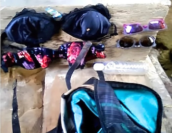 La mochila azul hallada en