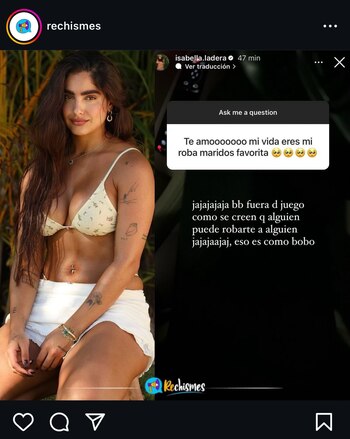 Isabella Ladera respondió a las