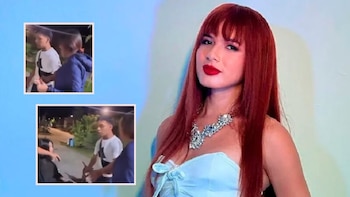 La Uchulú protagoniza tenso momento en la vía pública: enfrenta a su novio tras descubrirlo con otra mujer