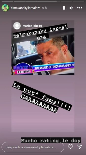 Makanaky se pronunció luego de