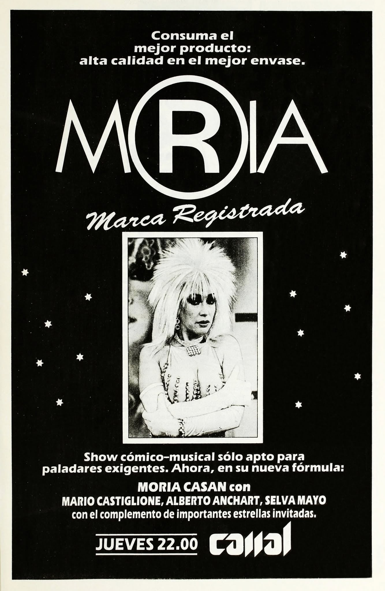 Moria Marca Registrada, uno de los ciclos de la diva que pasó sin éxito por la televisión