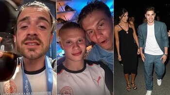 Los futbolistas festejaron el título