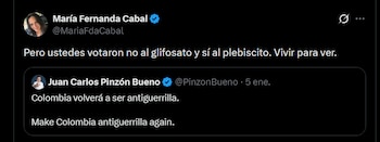 María Fernanda Cabal respondió a