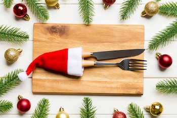 Portacubiertos alusivos de Papá Noel