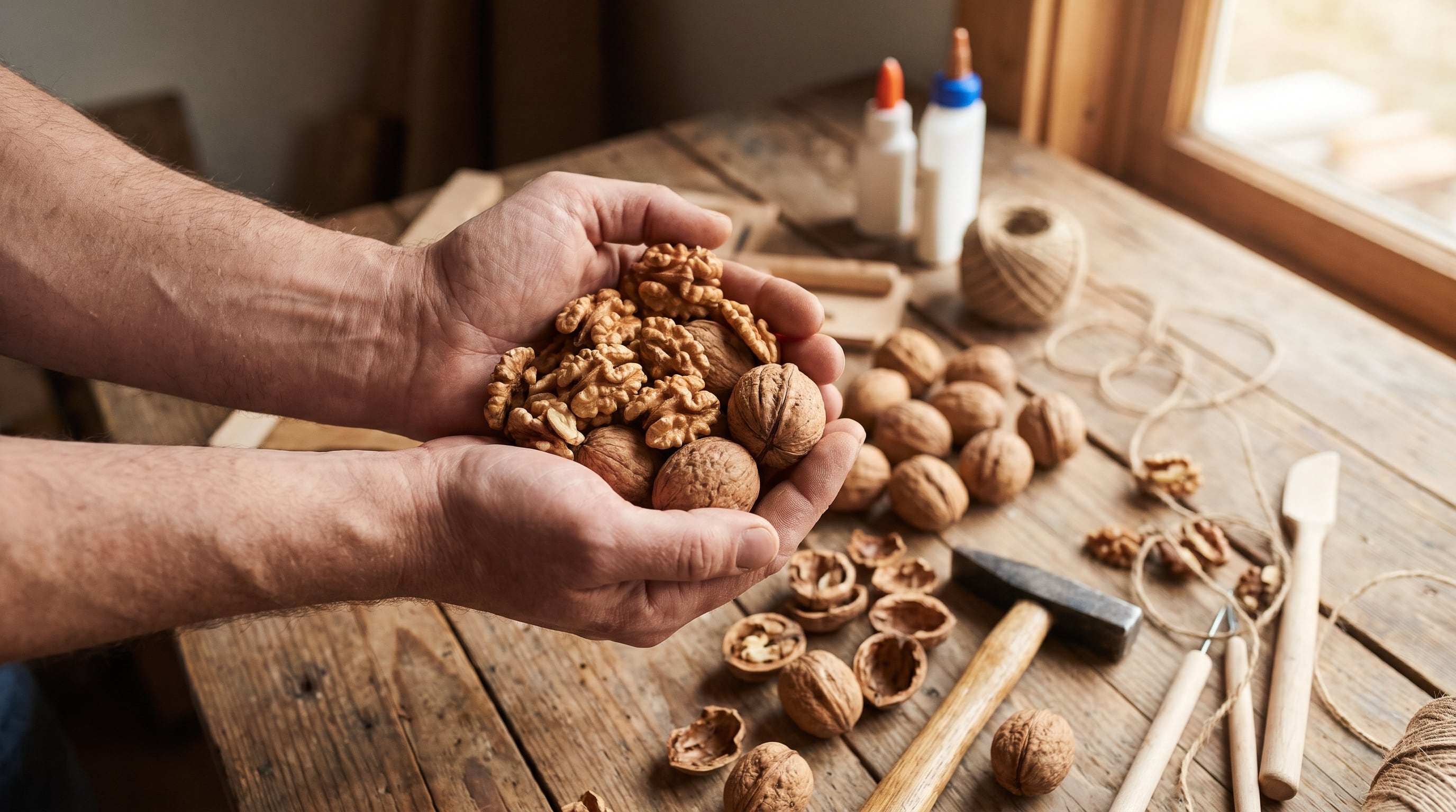Tres ideas caseras aprovechan las cáscaras de nuez del otoño para crear adornos navideños. (Imagen Ilustrativa Infobae)