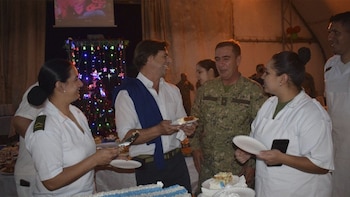 Durante la cena se sirvieron