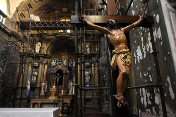 Los andamios en el interior