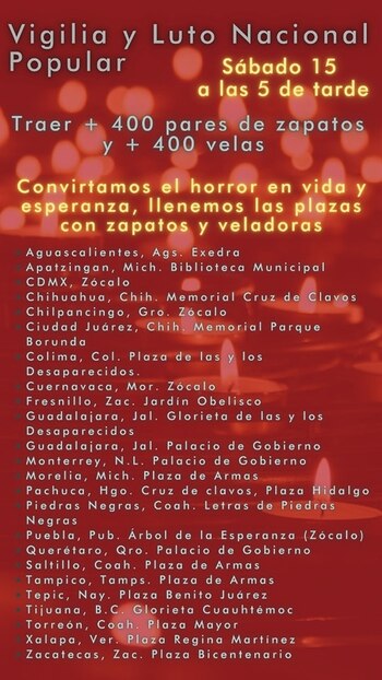 Convocatoria del colectivo Huellas de