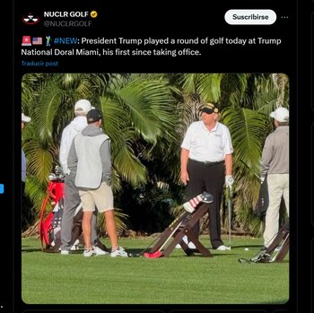 Donald Trump fue visto jugando