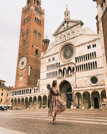 La modelo en las calles