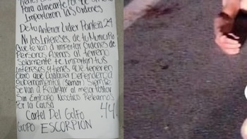 Narcomensaje del Grupo Escorpión hallado