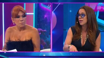 La actriz cuestionó que se dé por hecho el destinatario de las publicaciones: “¿Pero estás segura que es para él?”. Captura: 'Magaly TV, La Firme'