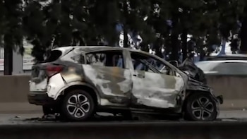 Choque e incendio en la Panamericana: hay un muerto y un herido a la altura de Vicente López