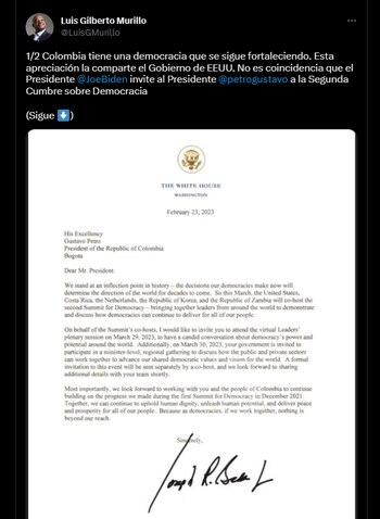 Luis Gilberto Murillo sobre invitación