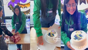 Mujer lloró de la emoción