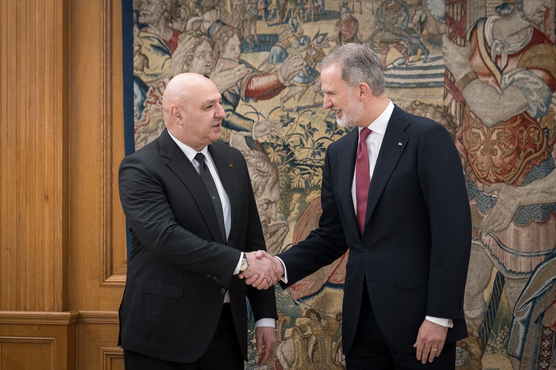Felipe VI recibe al presidente del Líbano en La Zarzuela (Europa Press)