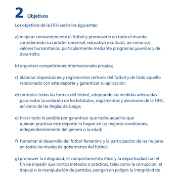 Objetivos establecidos en el Estatuto