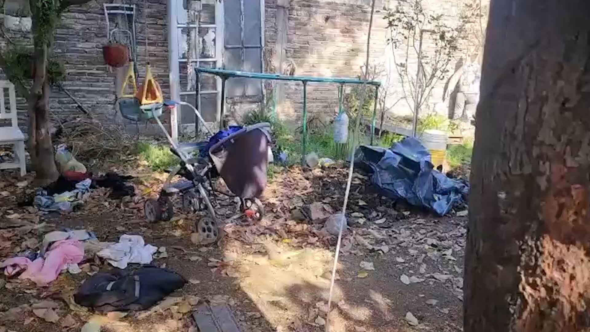 El patio donde enterraron los cuerpos