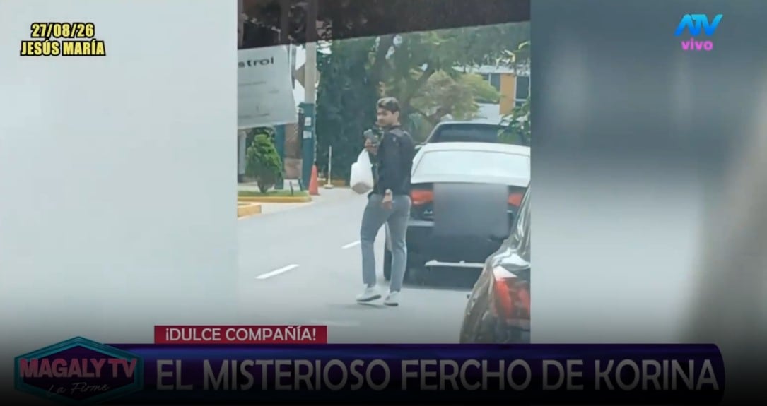 Korina Rivadeneira es captada con acompañante mientras realiza trámites y almuerza: Magaly revela detalles. Captura: Magaly TV La Firme.