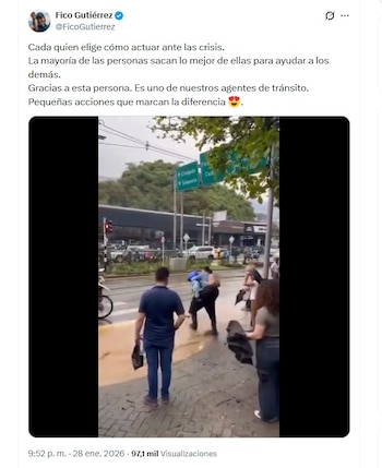 Gutiérrez compartió el video la