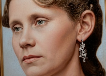 Rosa María Riofrío, la obstetra lojana. (Fotografía restaurada por los familiares)