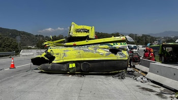 Bomberos Municipales sufren accidente mientras atendian emeregencia