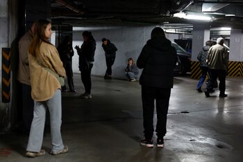 Residentes de Kiev buscaron refugio