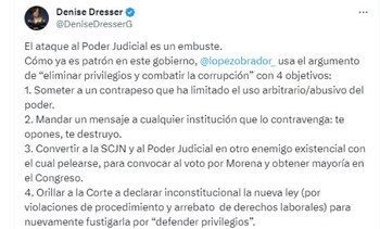 (Foto: X/@DeniseDresserG)