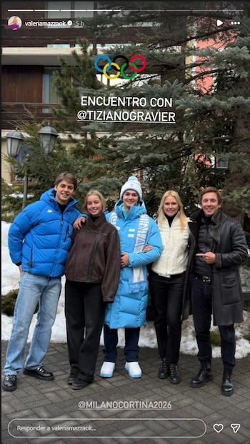 Valeria Mazza, junto a su