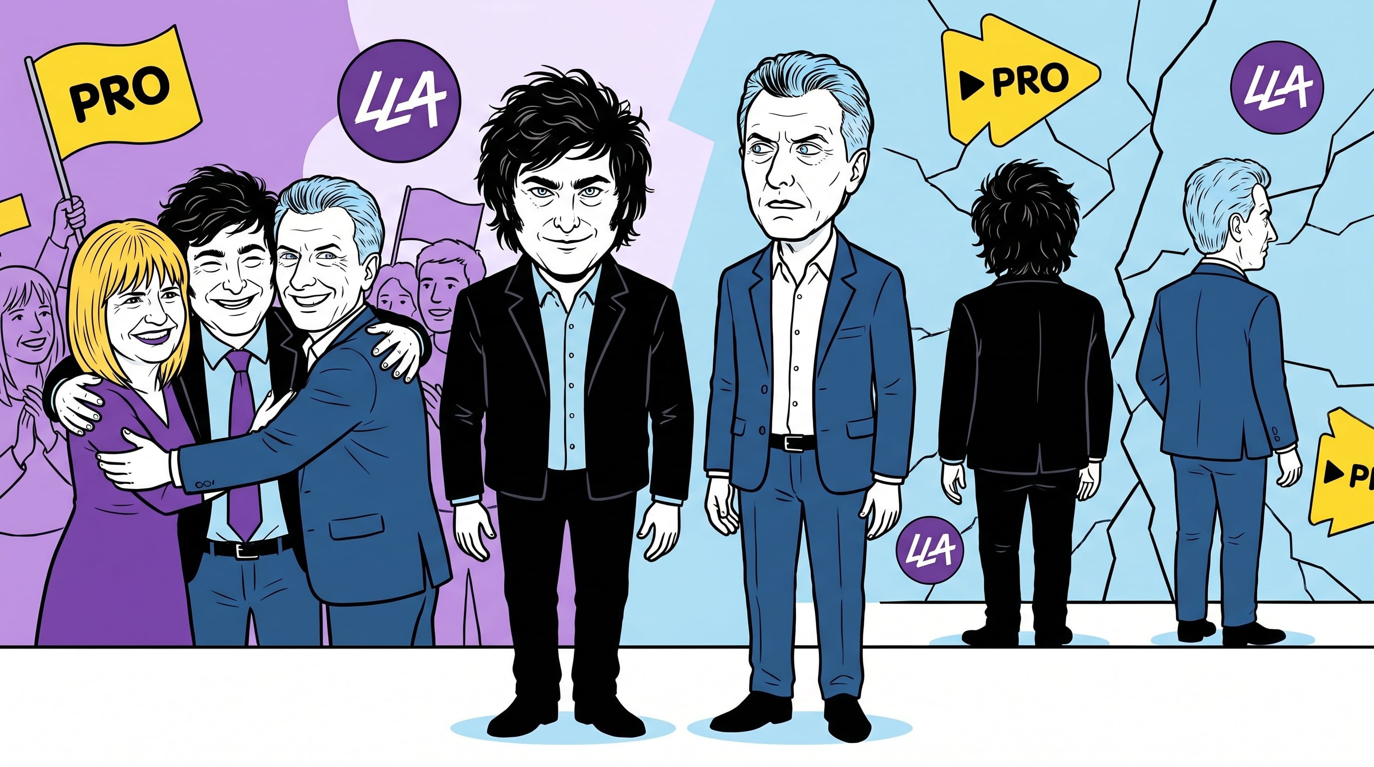 Javier Milei y Mauricio Macri