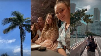 La familia vacacionó en Miami