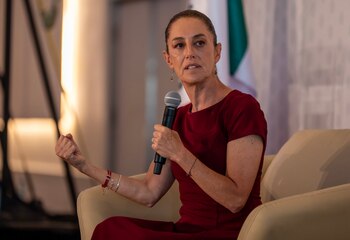 La candidata presidencial del oficialismo