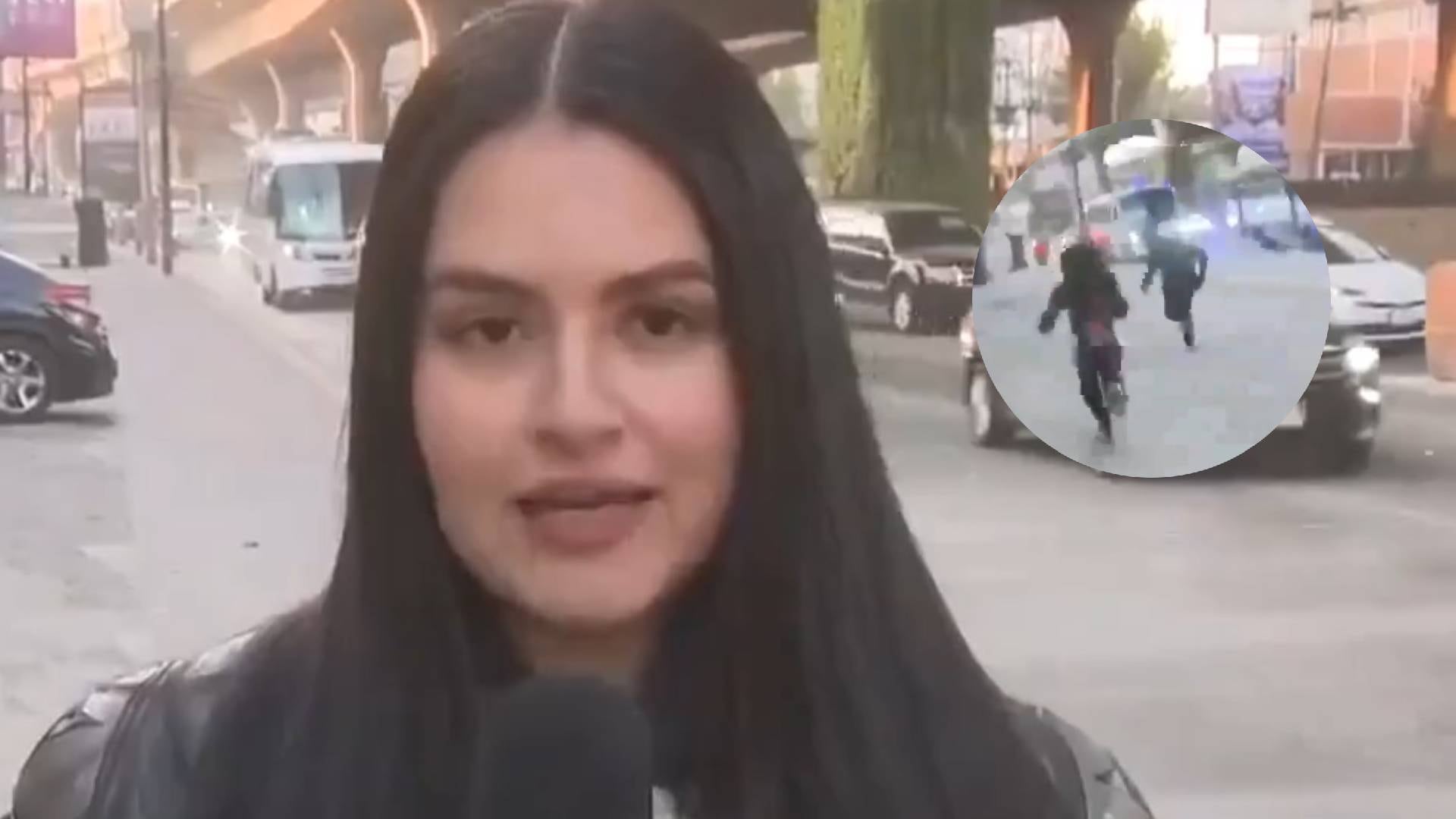 La joven buscó la noticia en pleno Periférico Norte con varios vehículos circulando. (Captura de pantalla FIA)