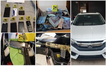 Imágenes de lo asegurado durante