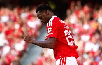 El atacante Jhon Jáder Durán fue uno de los más destacados en la goleada ante Belenenses -crédito @SLBenfica/X