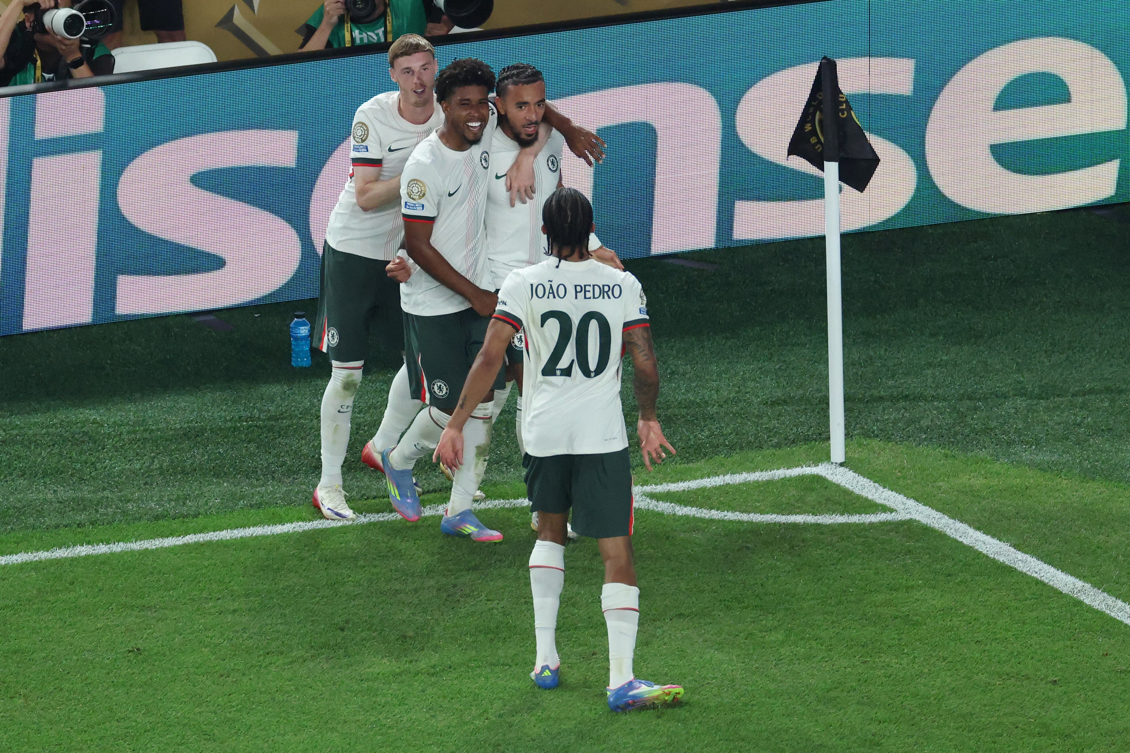 El festejo del segundo gol del Chelsea ante Palmeiras (CHARLY TRIBALLEAU / AFP)