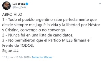 El ex líder piquetero criticó