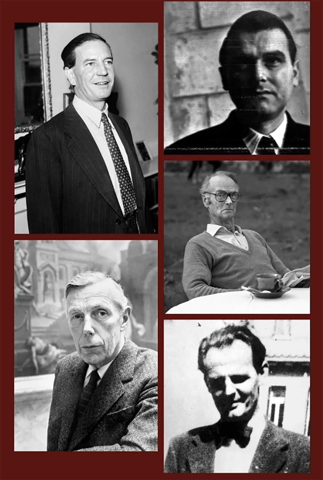 En el sentido de las agujas del reloj, desde arriba a la izquierda: Kim Philby; Guy Burgess; John Cairncross; Donald Maclean; Anthony Blunt
